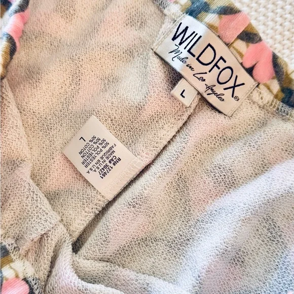 WILDFOX Cream & Pink Hearts Joggers Sweatpants - Picture 9 of 11